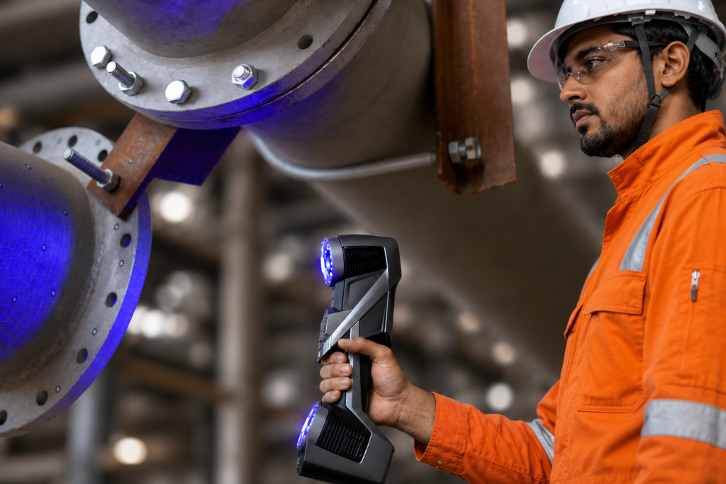 NDT in 3D Laser Scanning for pipe end profile